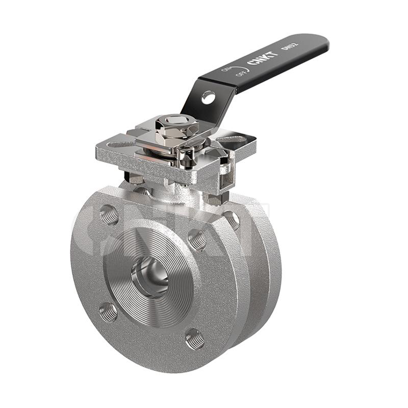 Thin high platform ball valve