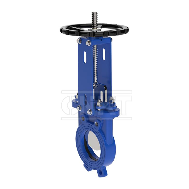 Double-way seal - clamp pole knife gate valve