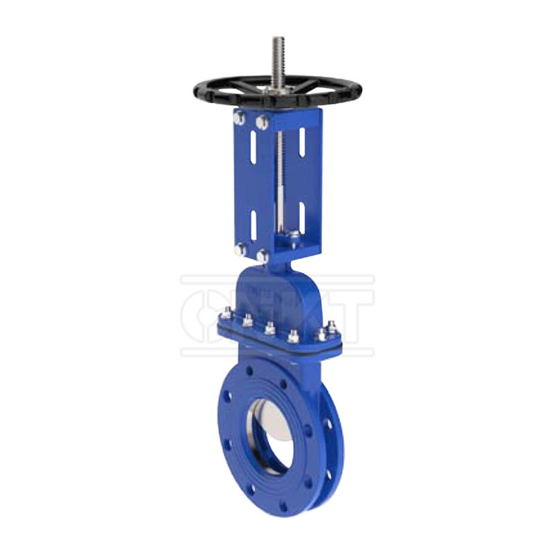 Manual dark plate one-way sealing knife gate valve